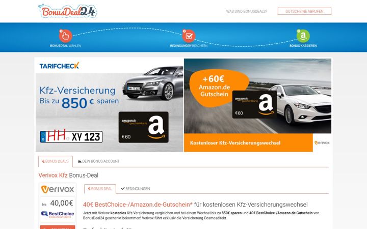 Screenshot of bonusdeal24.de