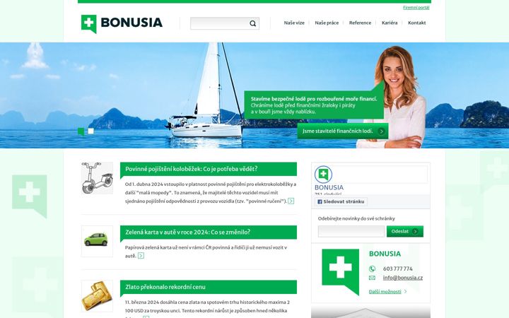 Screenshot of bonusia.cz