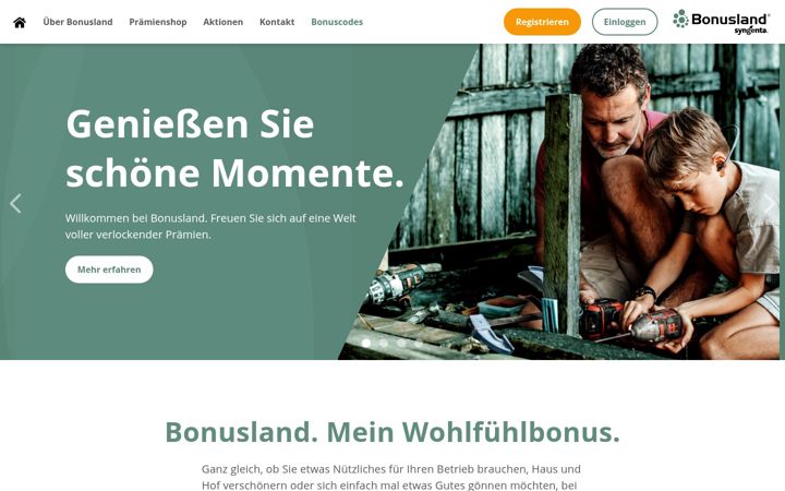 Ekrānuzņēmums no bonusland.de