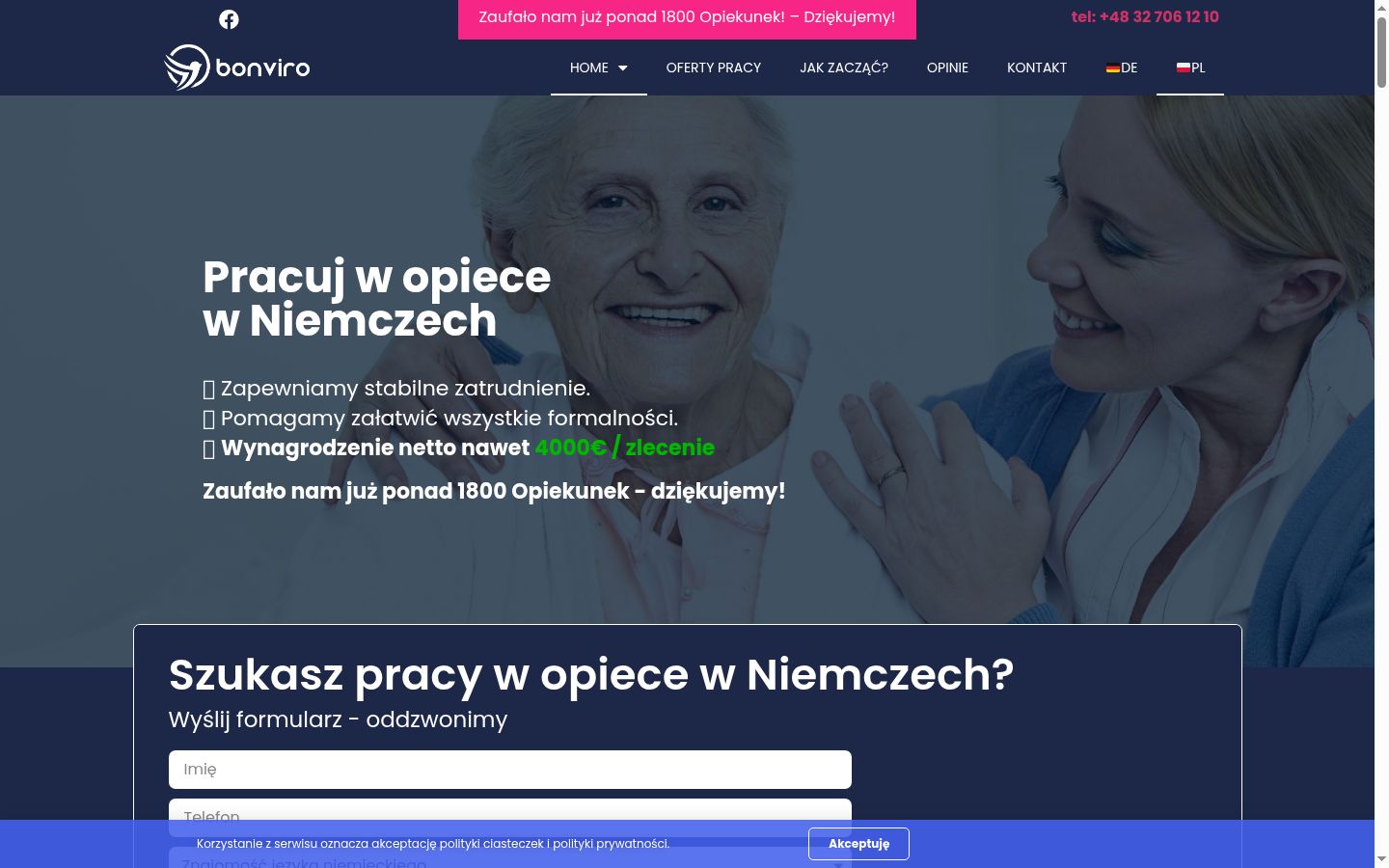 Ekrānuzņēmums ar piekrišanas baneri, kas tika rādīts pirms jebkādas mijiedarbības
