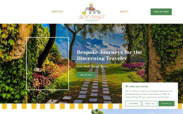 Screenshot of bonvivantluxurytravel.com