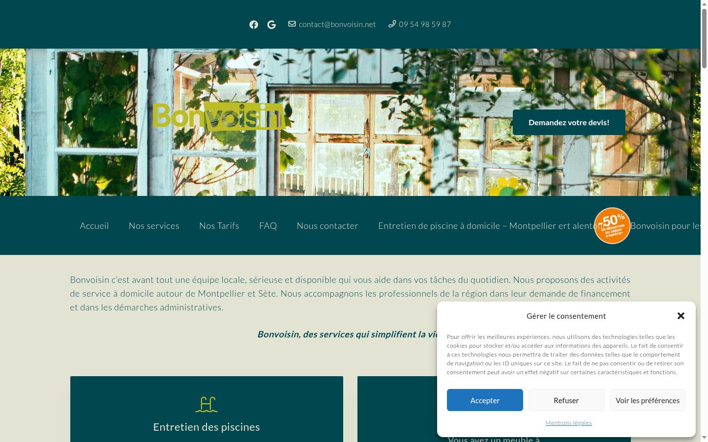 Screenshot tal-banner tal-kunsens muri qabel kwalunkwe interazzjoni
