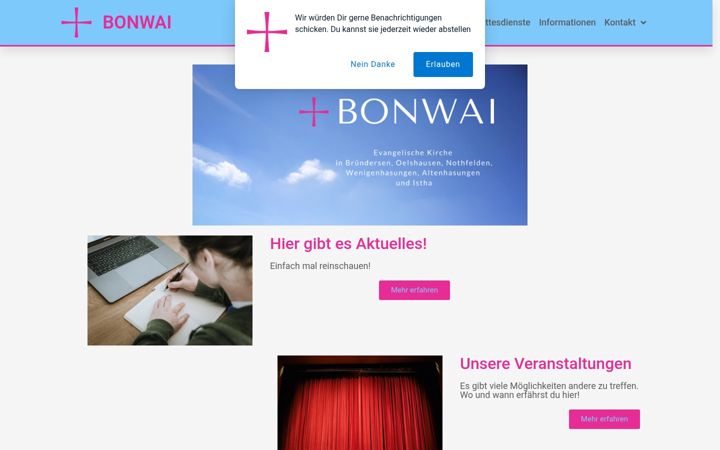 Screenshot of bonwai.de