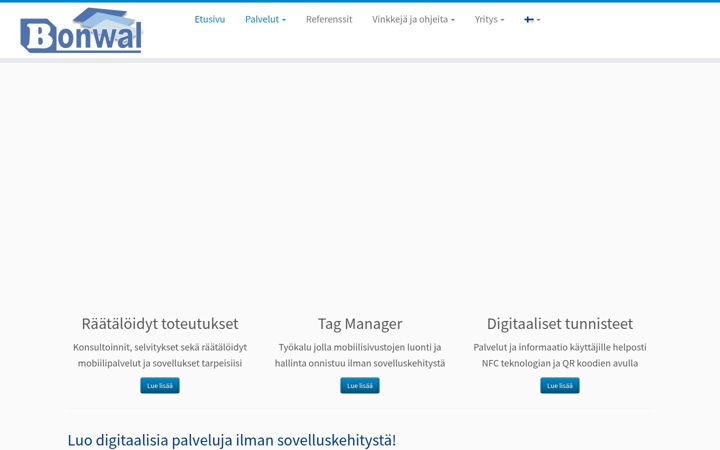 Screenshot of bonwal.fi