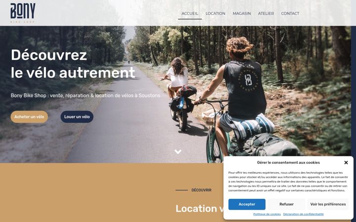 Screenshot of bony-bike.fr