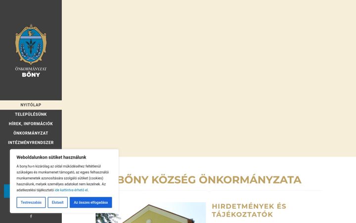 Screenshot of bony.hu