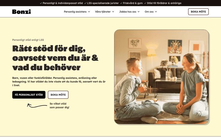 Screenshot of bonzi.se