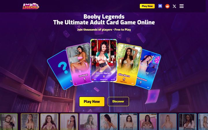 Screenshot of boobylegends.com