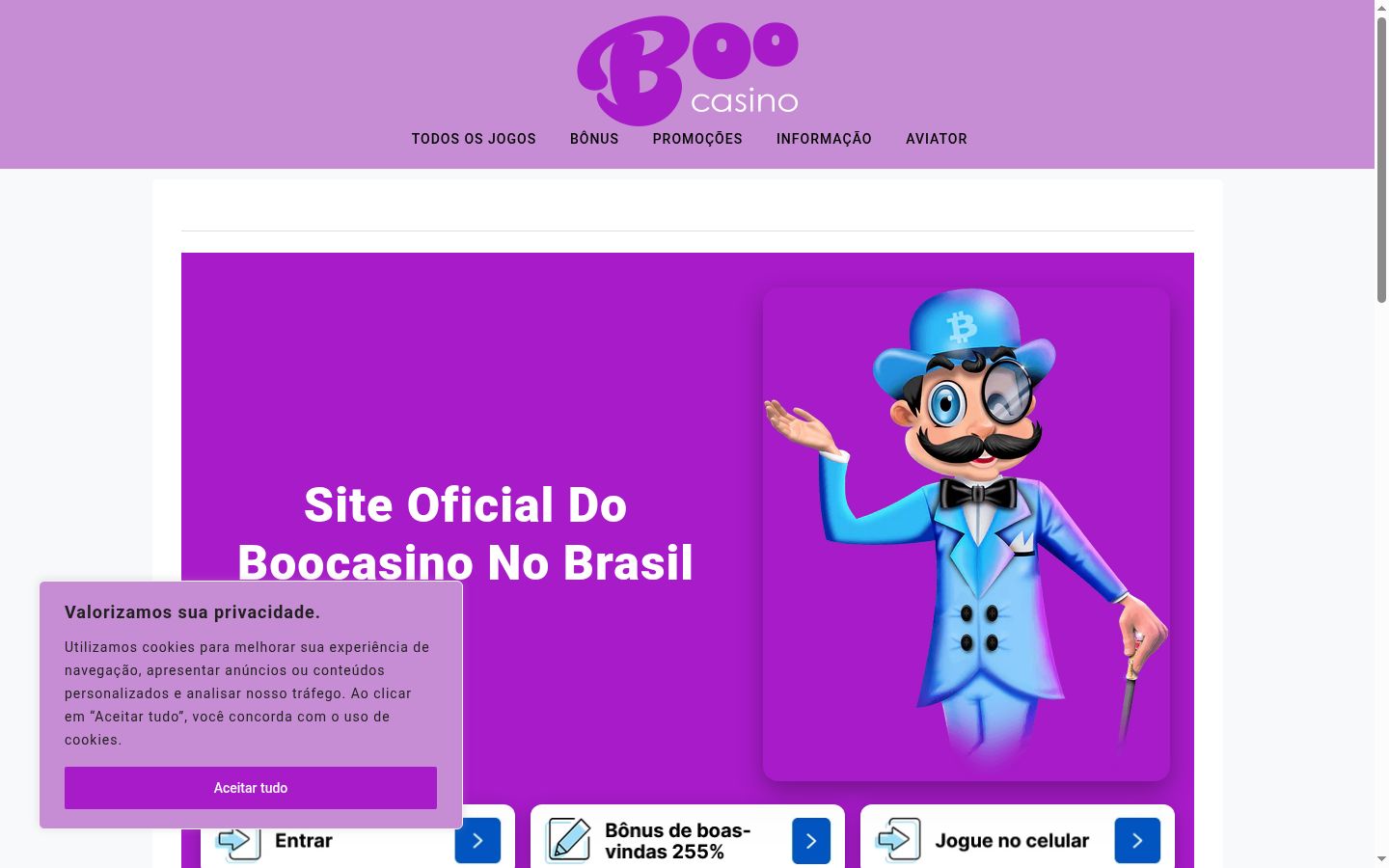 Captura de pantalla del banner de consentimiento mostrado antes de cualquier interacción