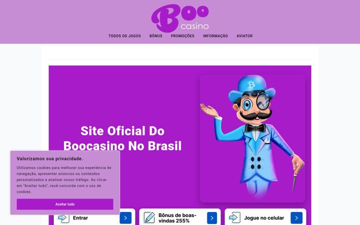 Screenshot of boocasino.br.com