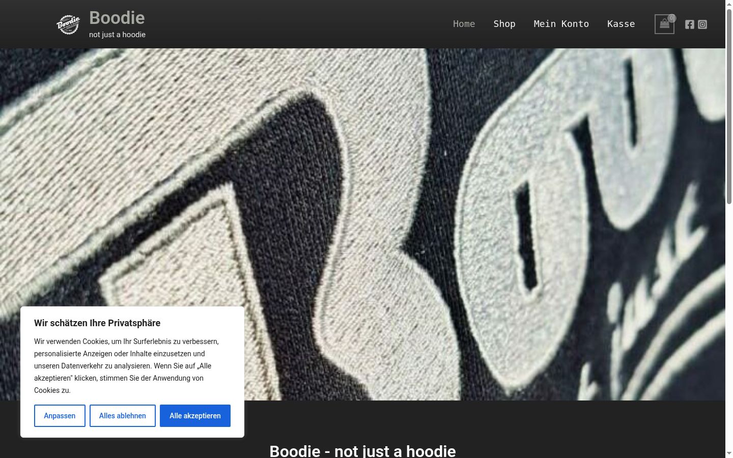 Screenshot van de toestemmingsbanner zoals getoond vóór enige interactie