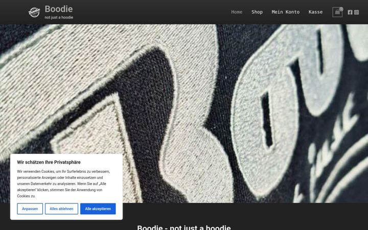 Screenshot of boodie.de