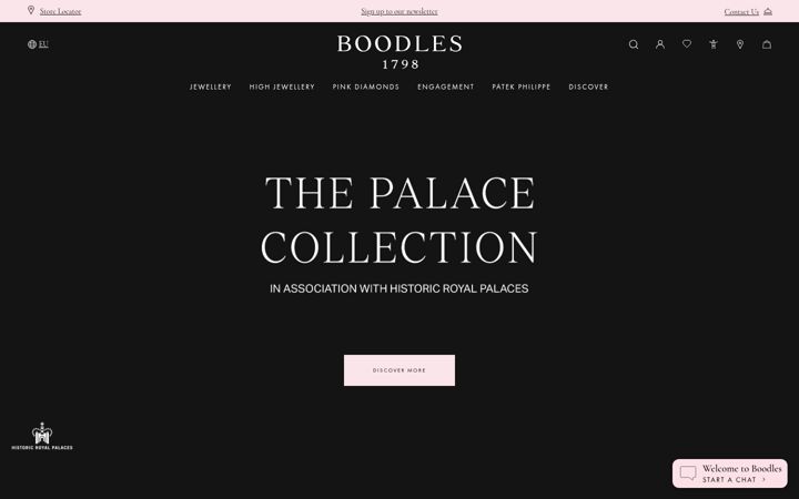 Snímek obrazovky boodles.com