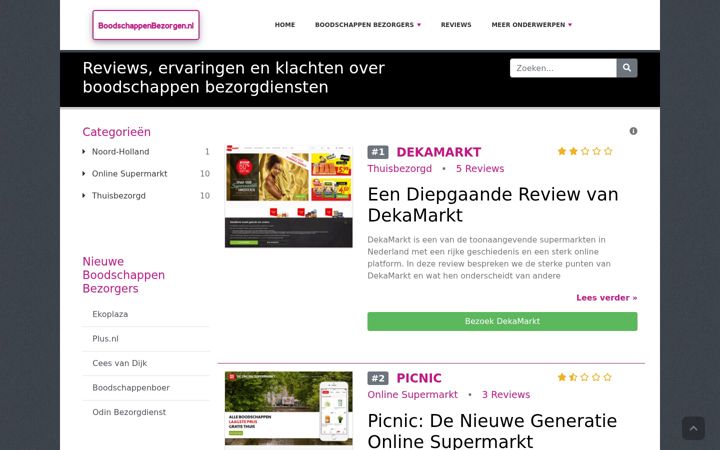 Screenshot stránky boodschappenbezorgen.nl