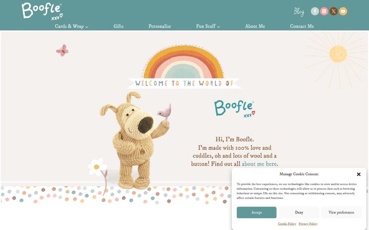 Screenshot of boofle.co.uk