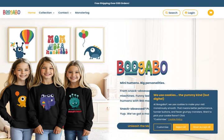 Screenshot of boogabo.com