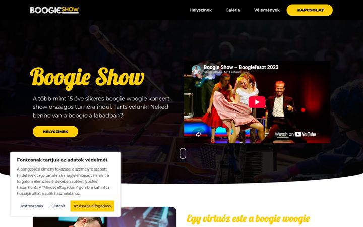 Screenshot of boogieshow.hu