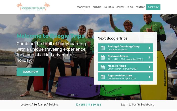 Screenshot of boogietrips.com