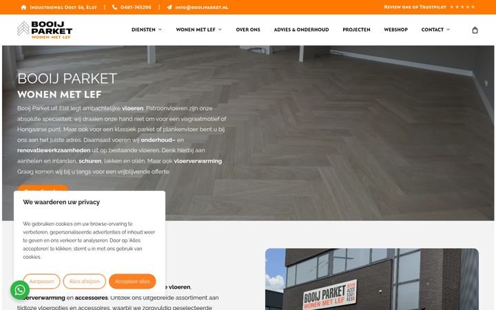 Screenshot of booijparket.nl