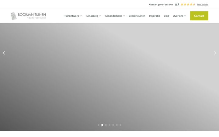 Screenshot stránky booimantuinen.nl