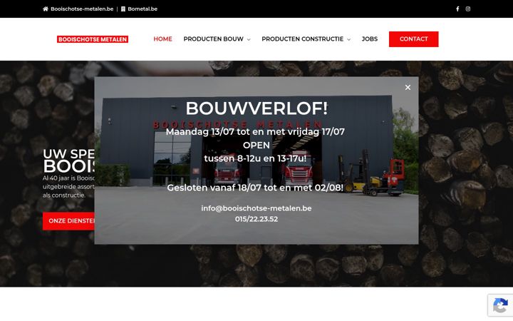 Screenshot of booischotse-metalen.be