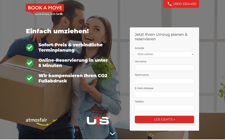 Snímek obrazovky book-a-move.de
