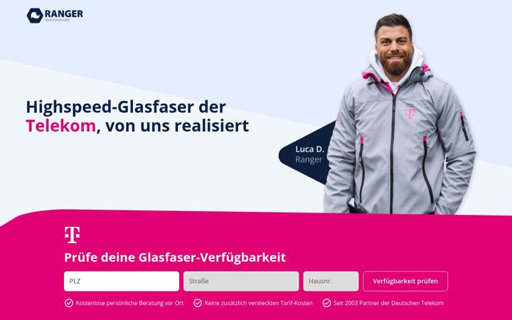 Snimka zaslona za book-a-ranger.de