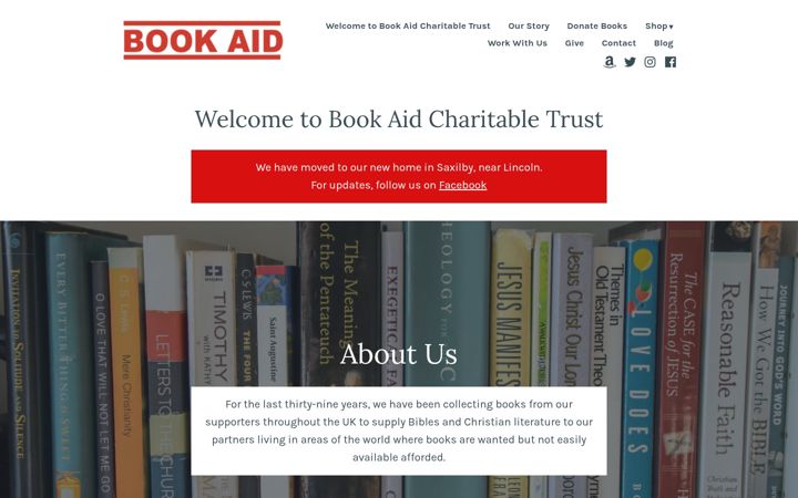 Screenshot of book-aid.org