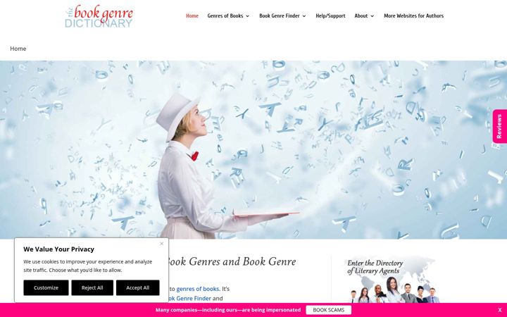 Screenshot of book-genres.com
