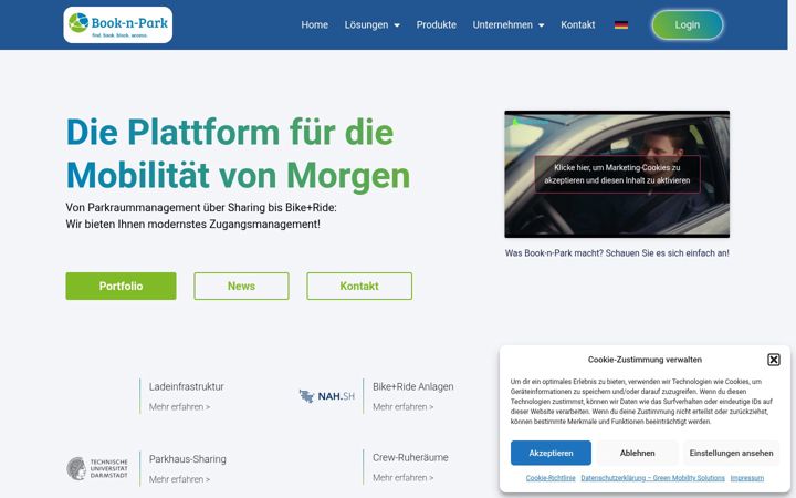 Screenshot of book-n-park.de