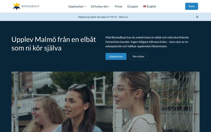 Screenshot of bookaboat.se