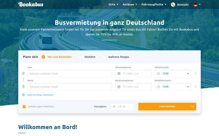 Screenshot of bookabus.de