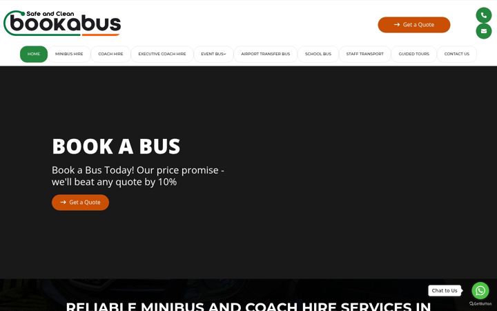 Screenshot of bookabus.ie