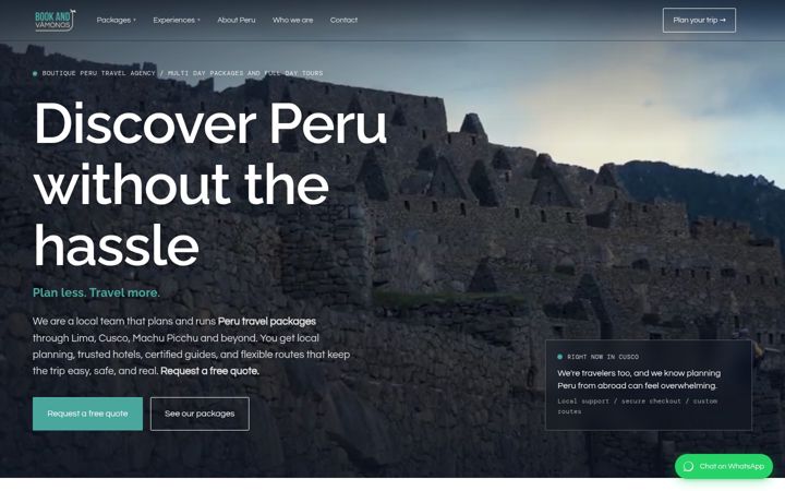 Screenshot of bookandvamonos.com