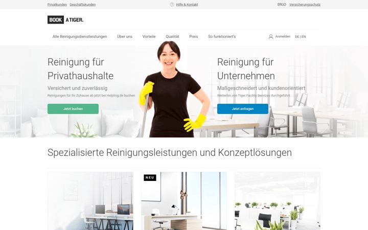 Screenshot of bookatiger.com