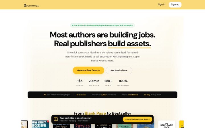 Screenshot of bookautoai.com