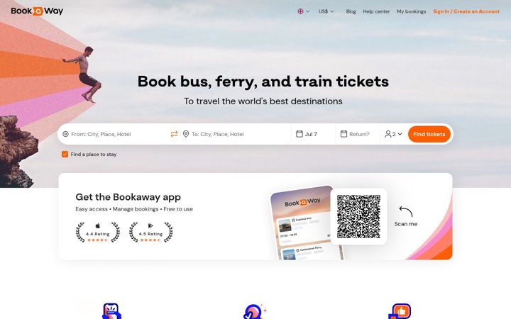 Ekrano kopija bookaway.com
