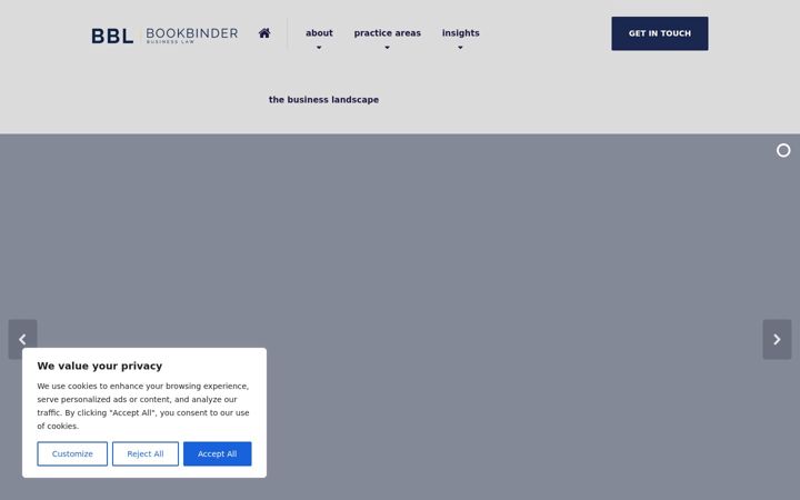 Screenshot of bookbinderlaw.co.bw