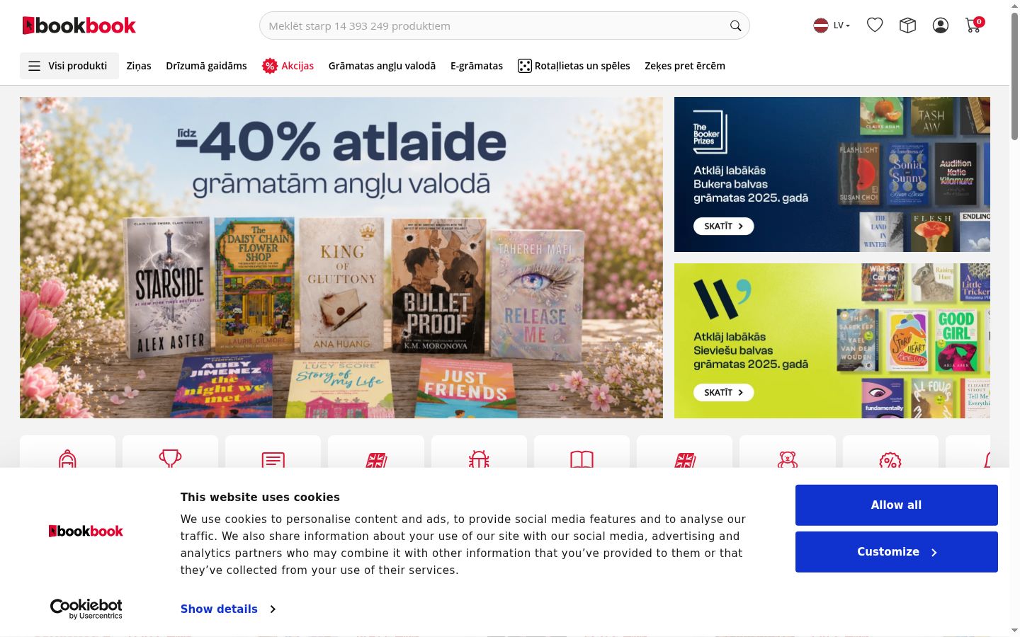 Snímka obrazovky banera súhlasu zobrazeného pred akoukoľvek interakciou