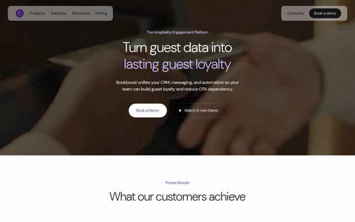 Screenshot of bookboost.io
