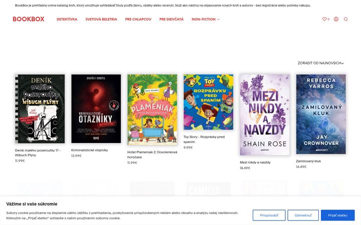 Screenshot of bookbox.sk