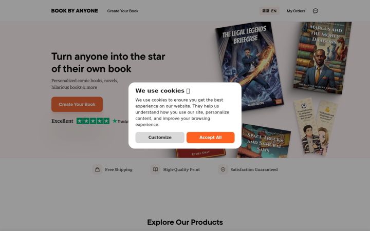 Screenshot of bookbyanyone.com
