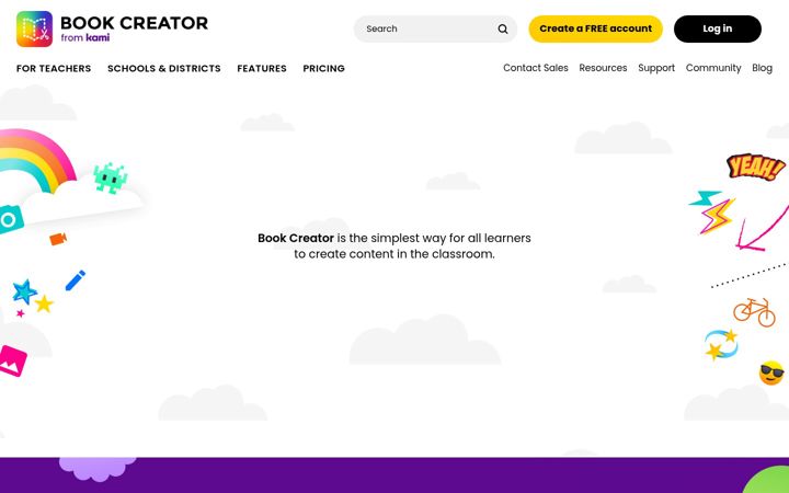 Screenshot von bookcreator.com