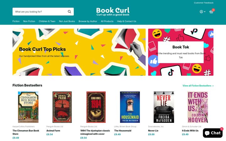 Screenshot of bookcurl.com