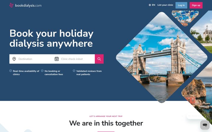 Screenshot of bookdialysis.com