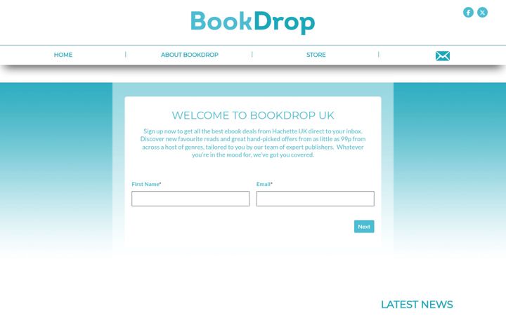 Screenshot of bookdropdeals.com