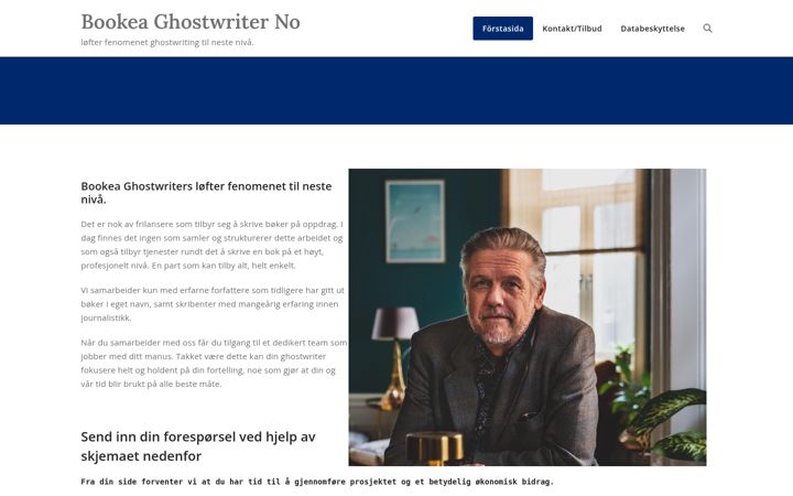 Screenshot of bookeaghostwriter.no