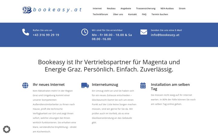 Screenshot of bookeasy.at