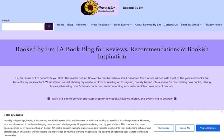Screenshot of bookedbyem.com