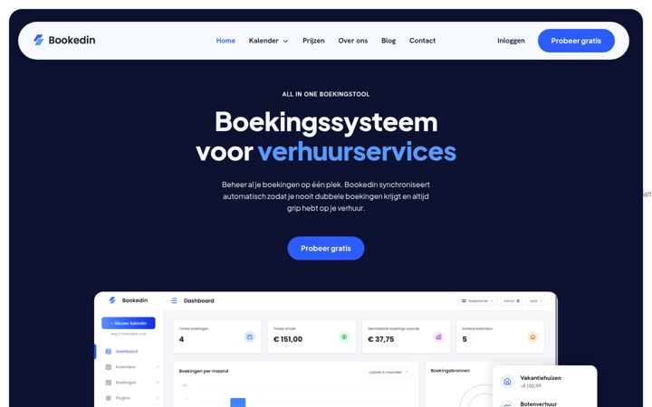 Screenshot of bookedin.nl